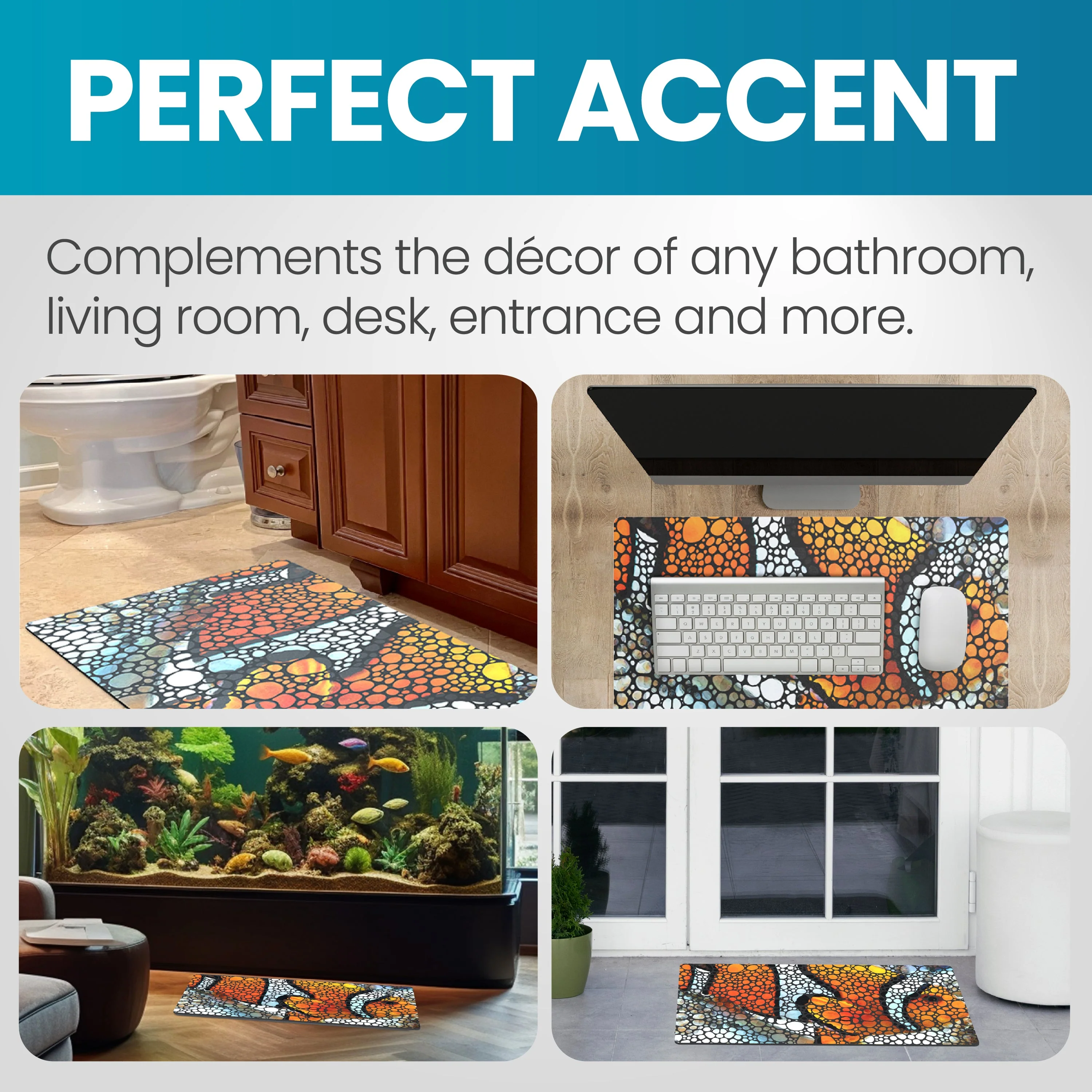 Flipper Aquarium Mat with Clownfish Artwork - Image 5