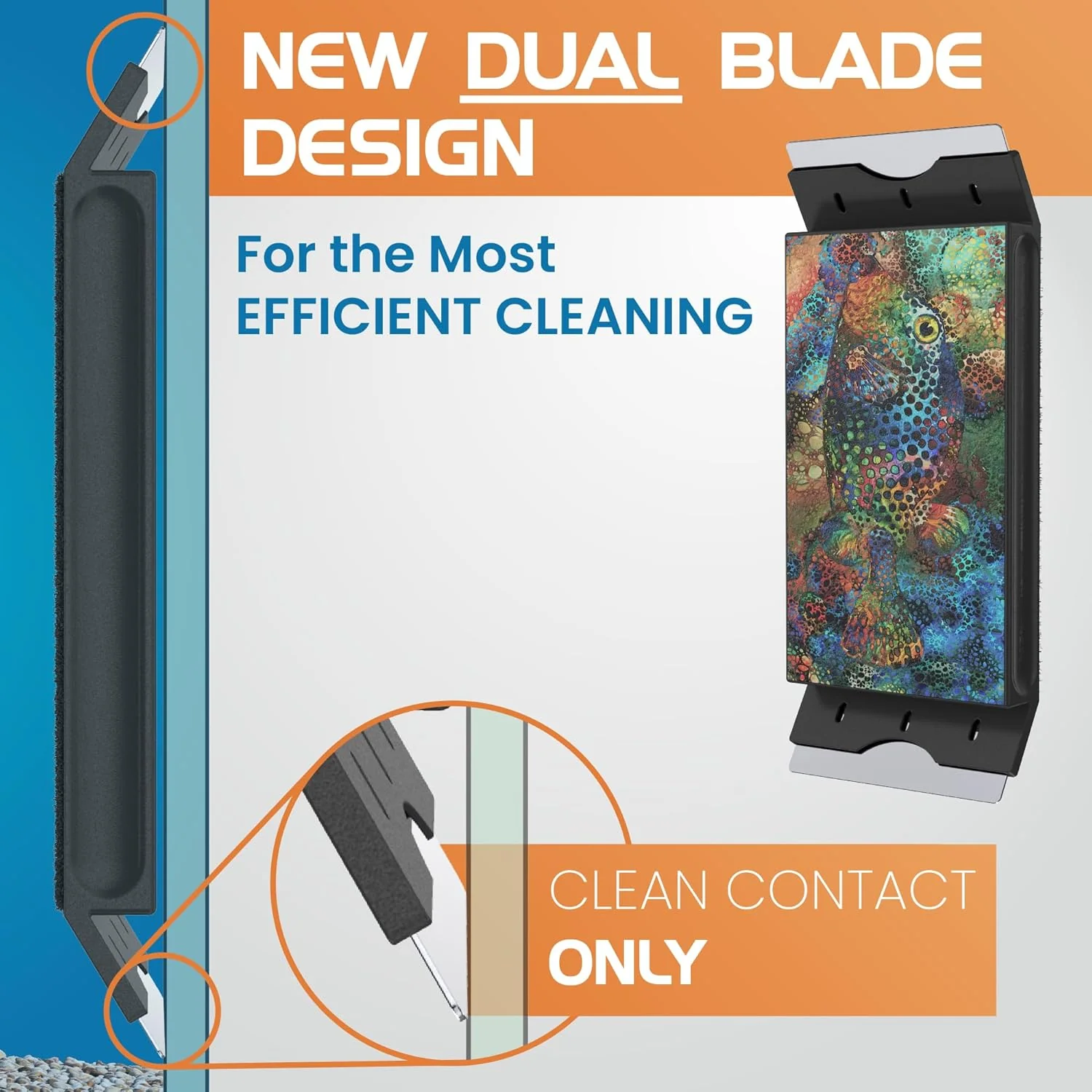 Flipper Edge Limited Edition Puffer 2 in 1 Floating Magnetic Aquarium Algae Cleaner (MAX) - Image 5