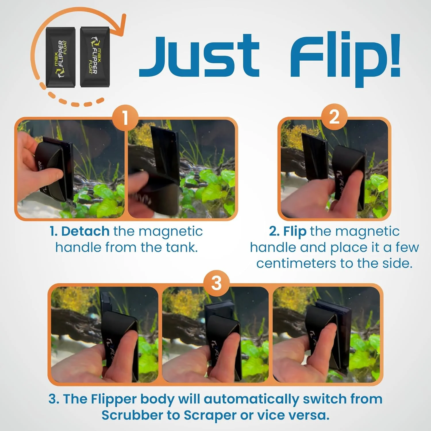 Flipper MAX FLOAT 2 in 1 Magnetic Aquarium Algae Cleaner - Image 6