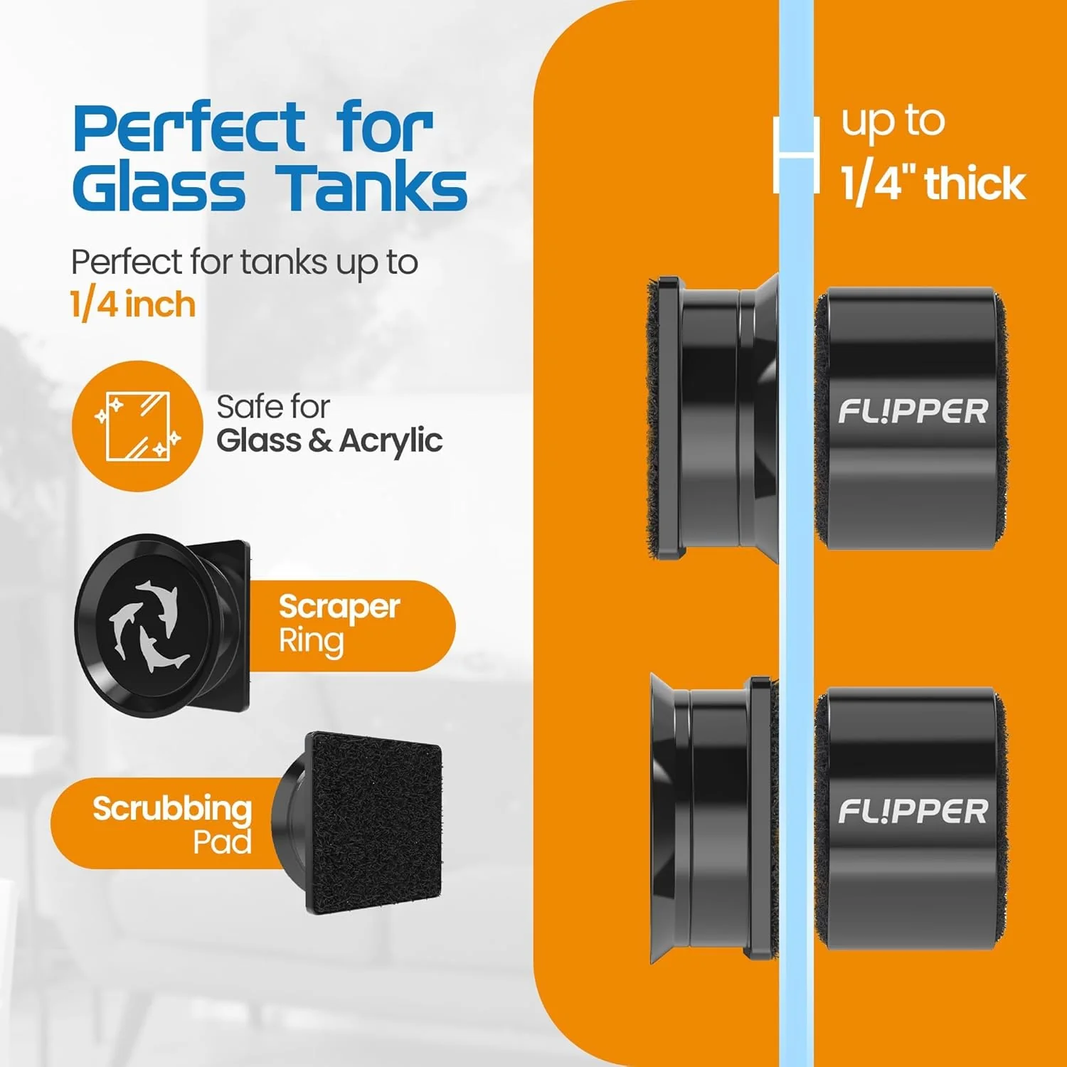 Flipper Pico Black 2-in-1 Aquarium Magnet Cleaner - Image 5